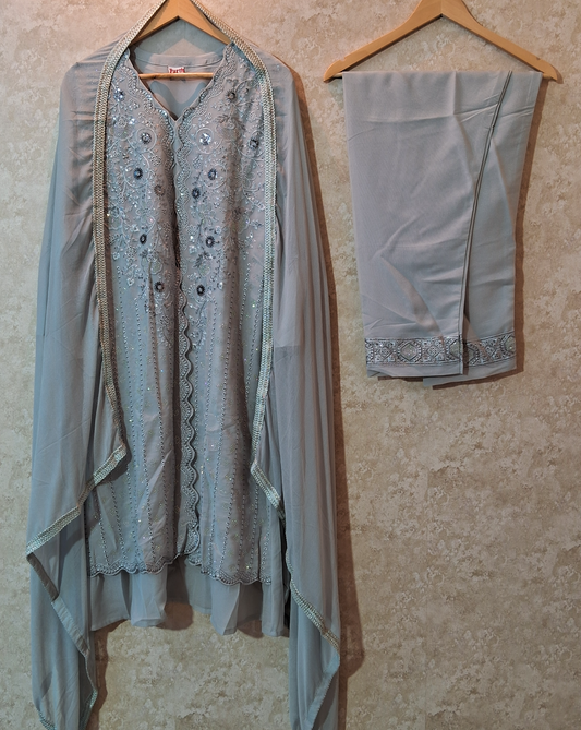 Premium frock suit ready to wear with handwork & embroidred ID006