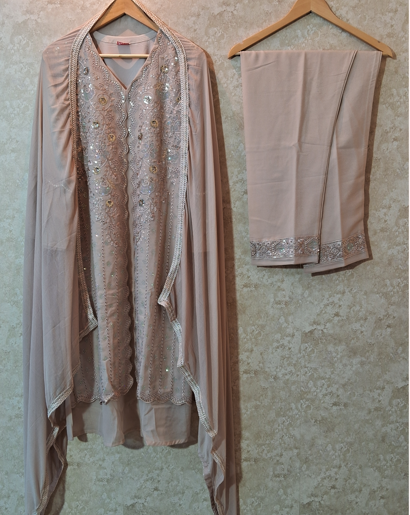 Premium frock suit ready to wear with handwork & embroidred ID007