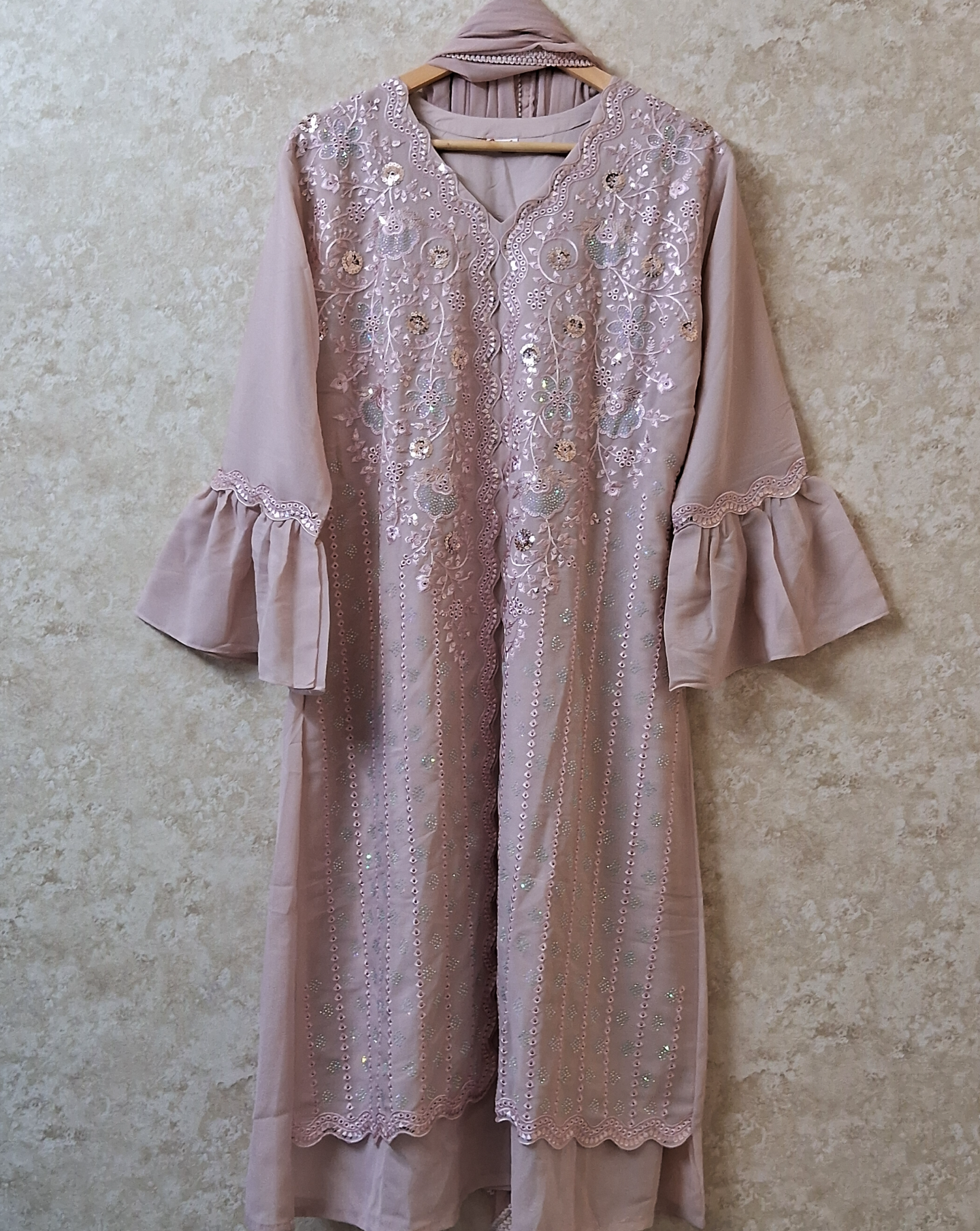 Premium frock suit ready to wear with handwork & embroidred ID008