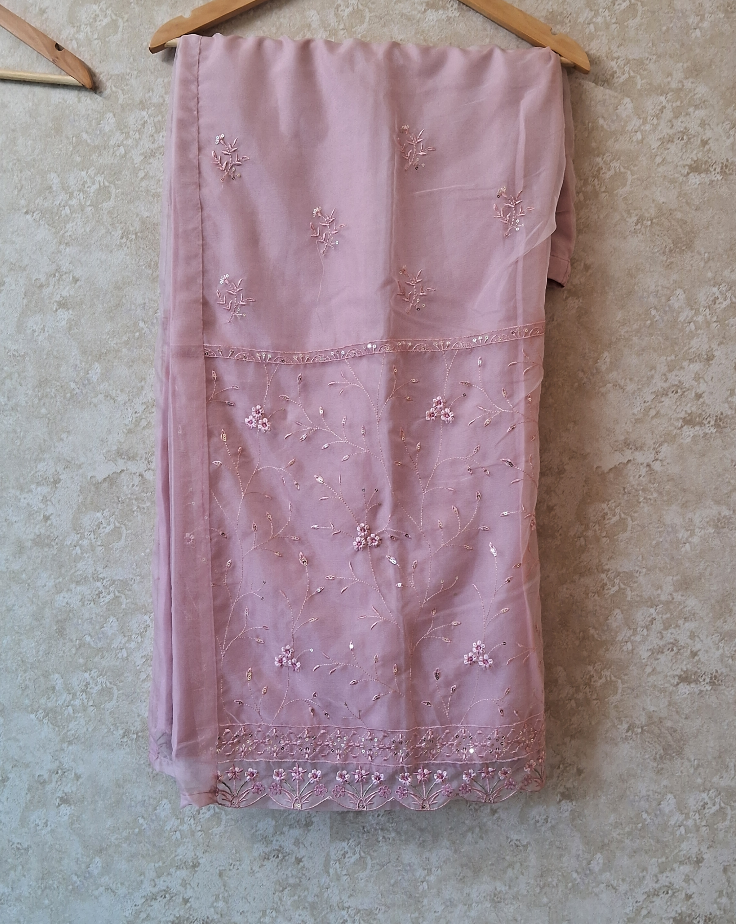 Handwork suit with plazo bottom and organza hand worked dupatta ID002